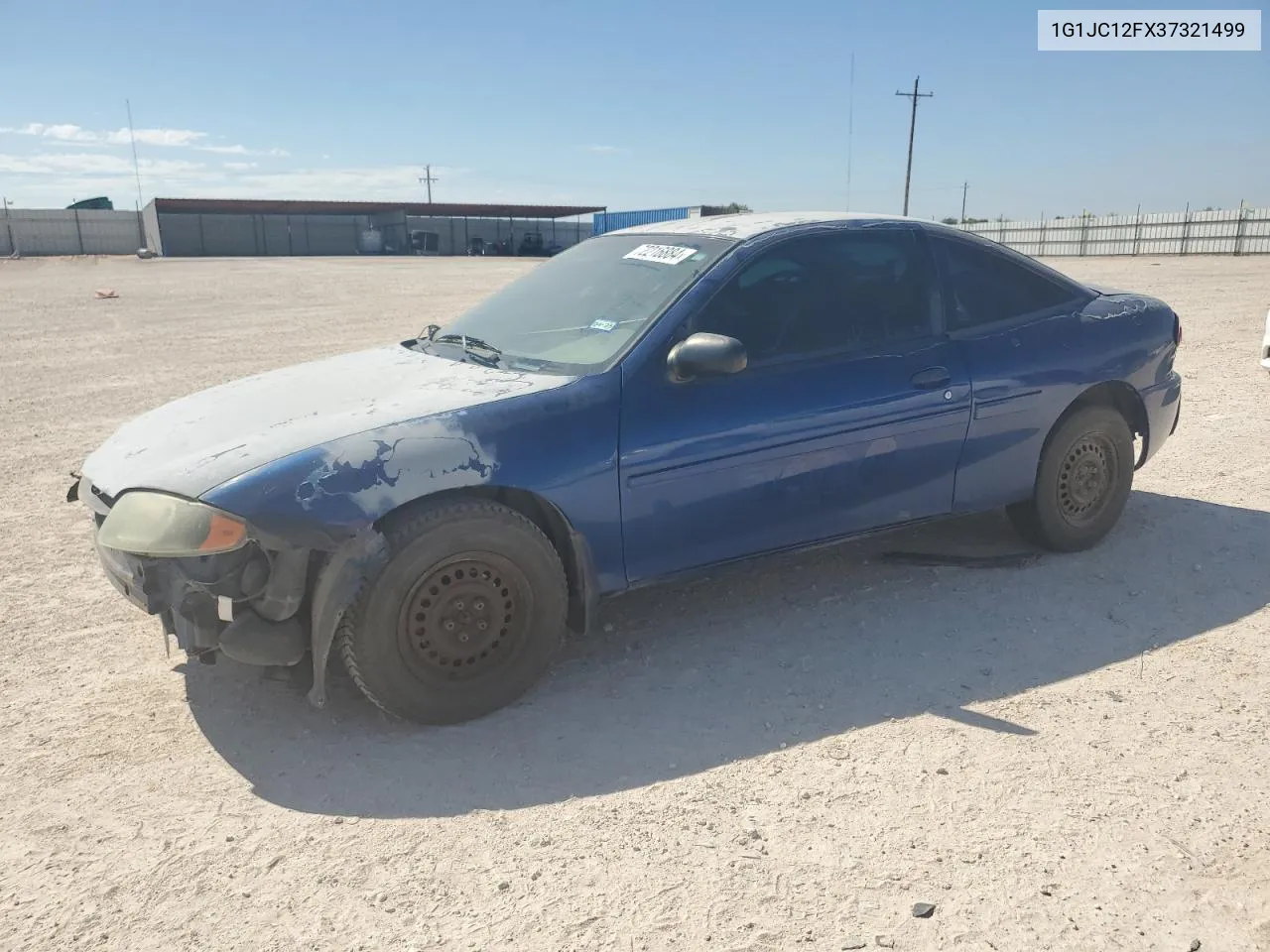 2003 Chevrolet Cavalier VIN: 1G1JC12FX37321499 Lot: 72216884