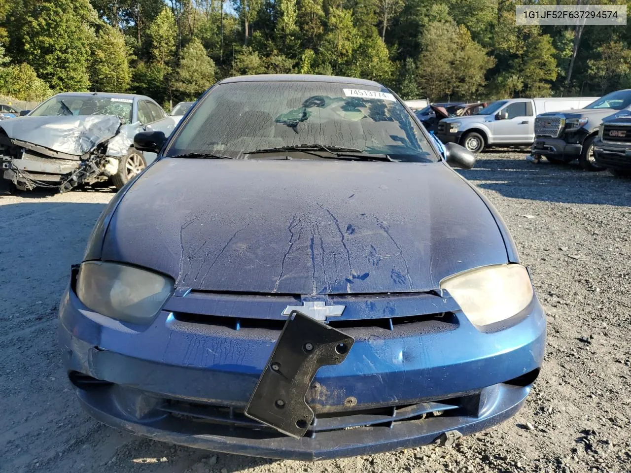 2003 Chevrolet Cavalier Ls VIN: 1G1JF52F637294574 Lot: 74513774