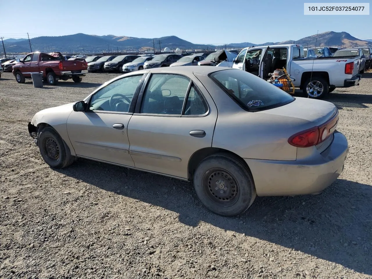 2003 Chevrolet Cavalier VIN: 1G1JC52F037254077 Lot: 74602514