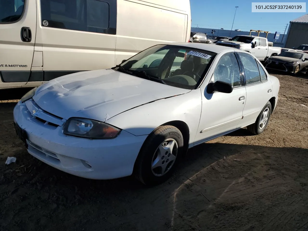 2003 Chevrolet Cavalier VIN: 1G1JC52F337240139 Lot: 77171194