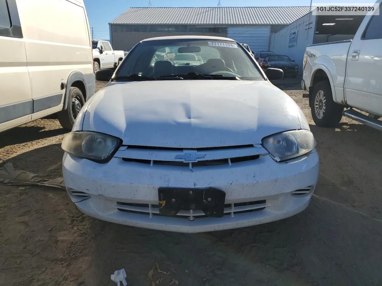 2003 Chevrolet Cavalier VIN: 1G1JC52F337240139 Lot: 77171194