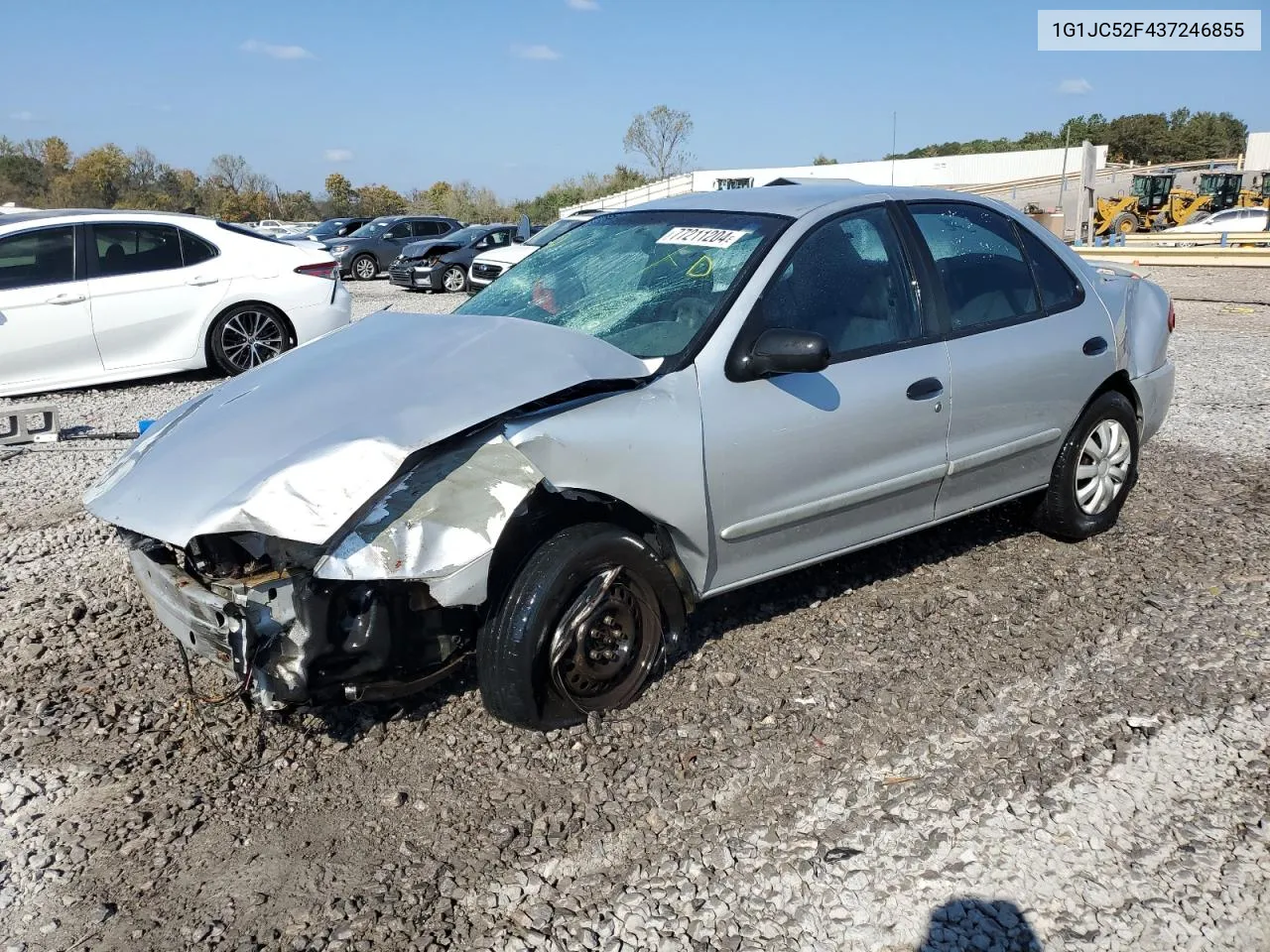 2003 Chevrolet Cavalier VIN: 1G1JC52F437246855 Lot: 77211204