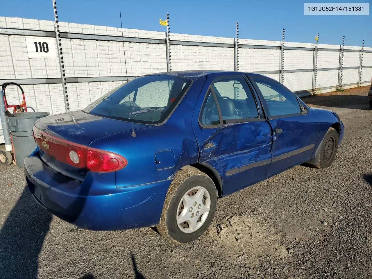 2004 Chevrolet Cavalier VIN: 1G1JC52F147151381 Lot: 80038484