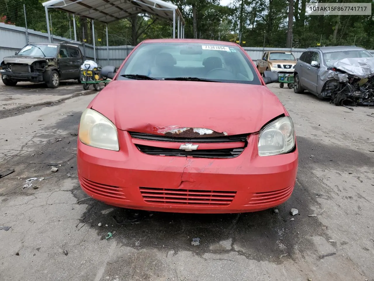 2006 Chevrolet Cobalt Ls VIN: 1G1AK15F867741717 Lot: 71381894