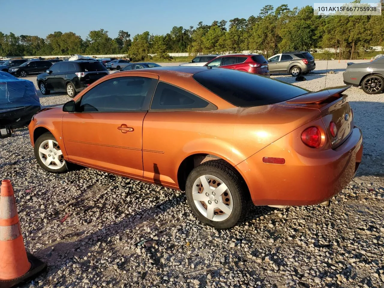 2006 Chevrolet Cobalt Ls VIN: 1G1AK15F667755938 Lot: 73361684