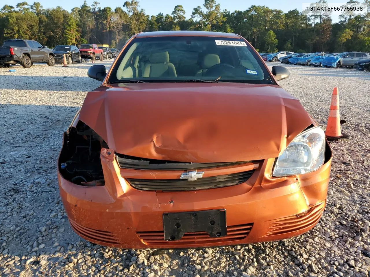 2006 Chevrolet Cobalt Ls VIN: 1G1AK15F667755938 Lot: 73361684