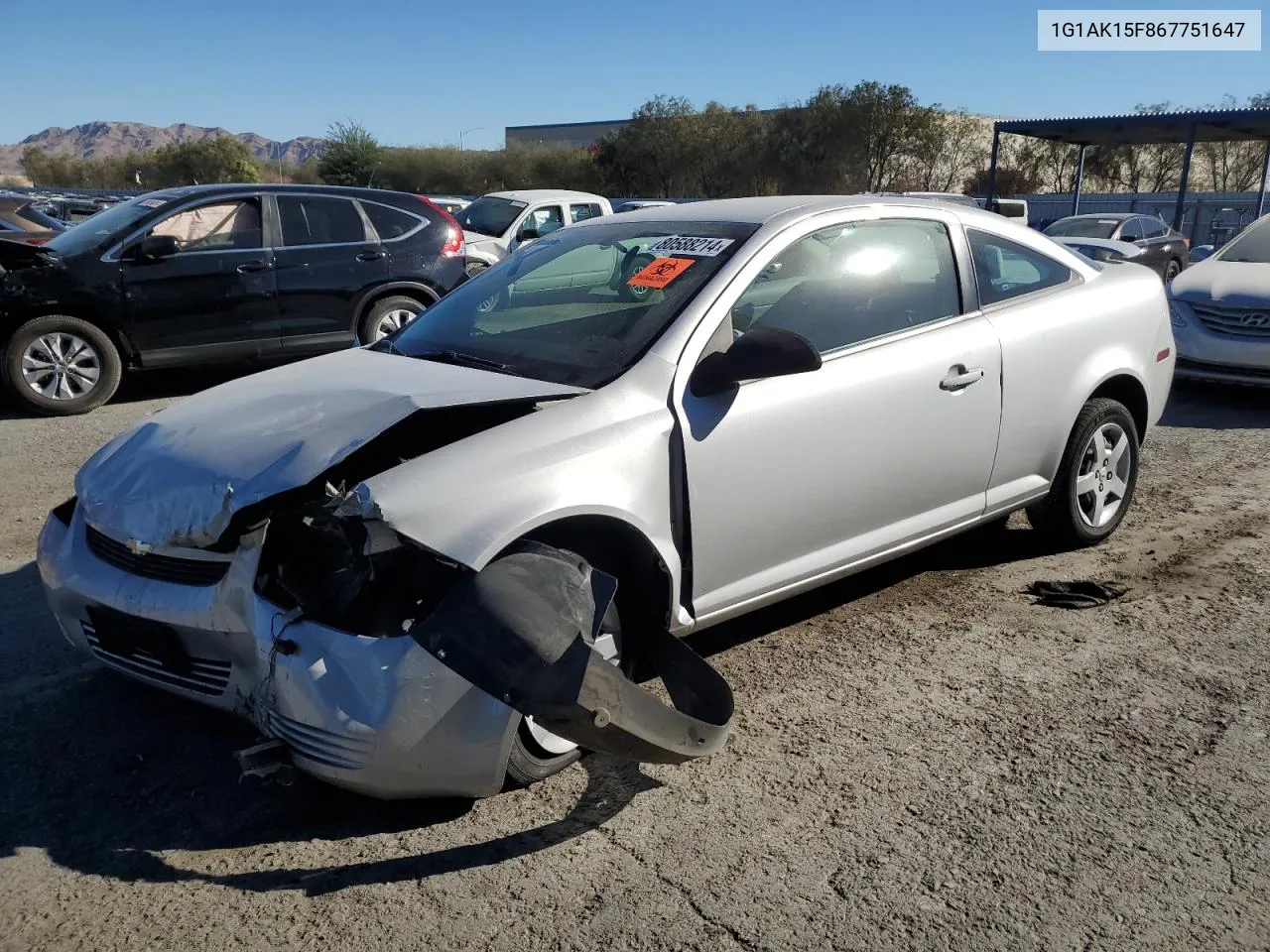 2006 Chevrolet Cobalt Ls VIN: 1G1AK15F867751647 Lot: 80588214