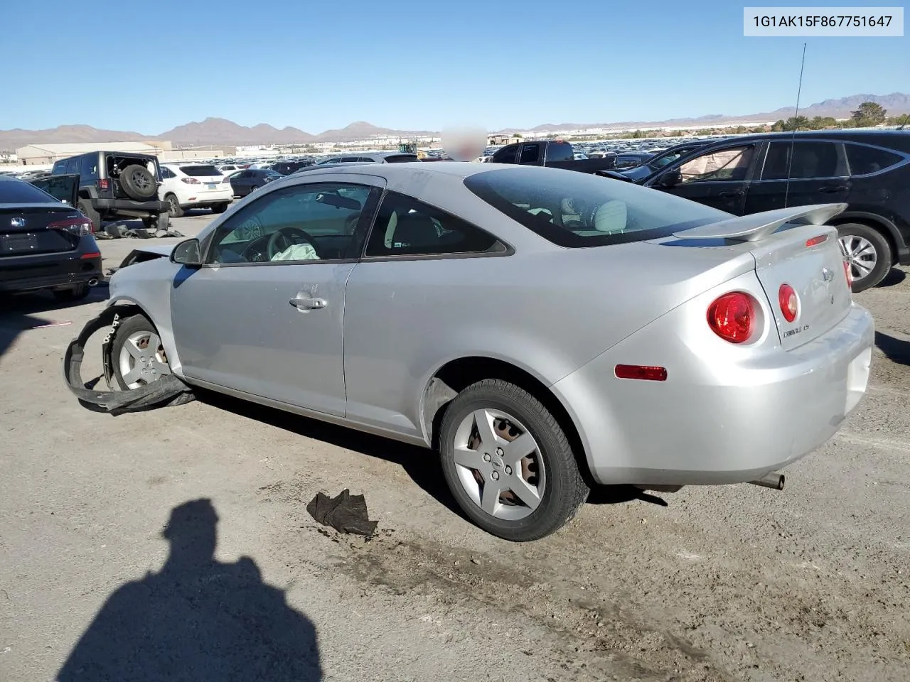 2006 Chevrolet Cobalt Ls VIN: 1G1AK15F867751647 Lot: 80588214