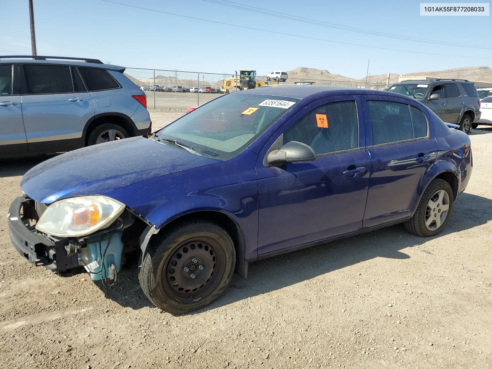 2007 Chevrolet Cobalt Ls VIN: 1G1AK55F877208033 Lot: 63561644