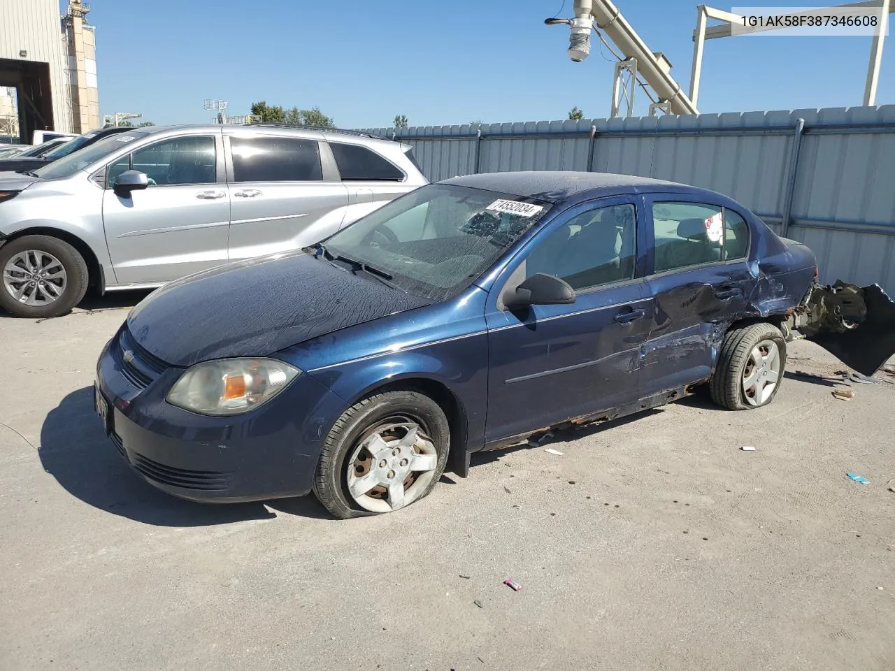 2008 Chevrolet Cobalt Ls VIN: 1G1AK58F387346608 Lot: 74552034