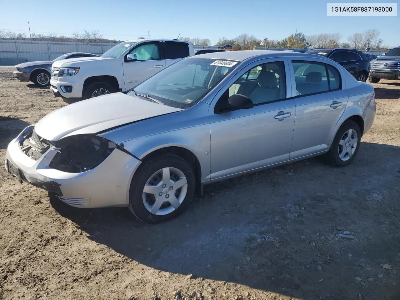 2008 Chevrolet Cobalt Ls VIN: 1G1AK58F887193000 Lot: 81649864