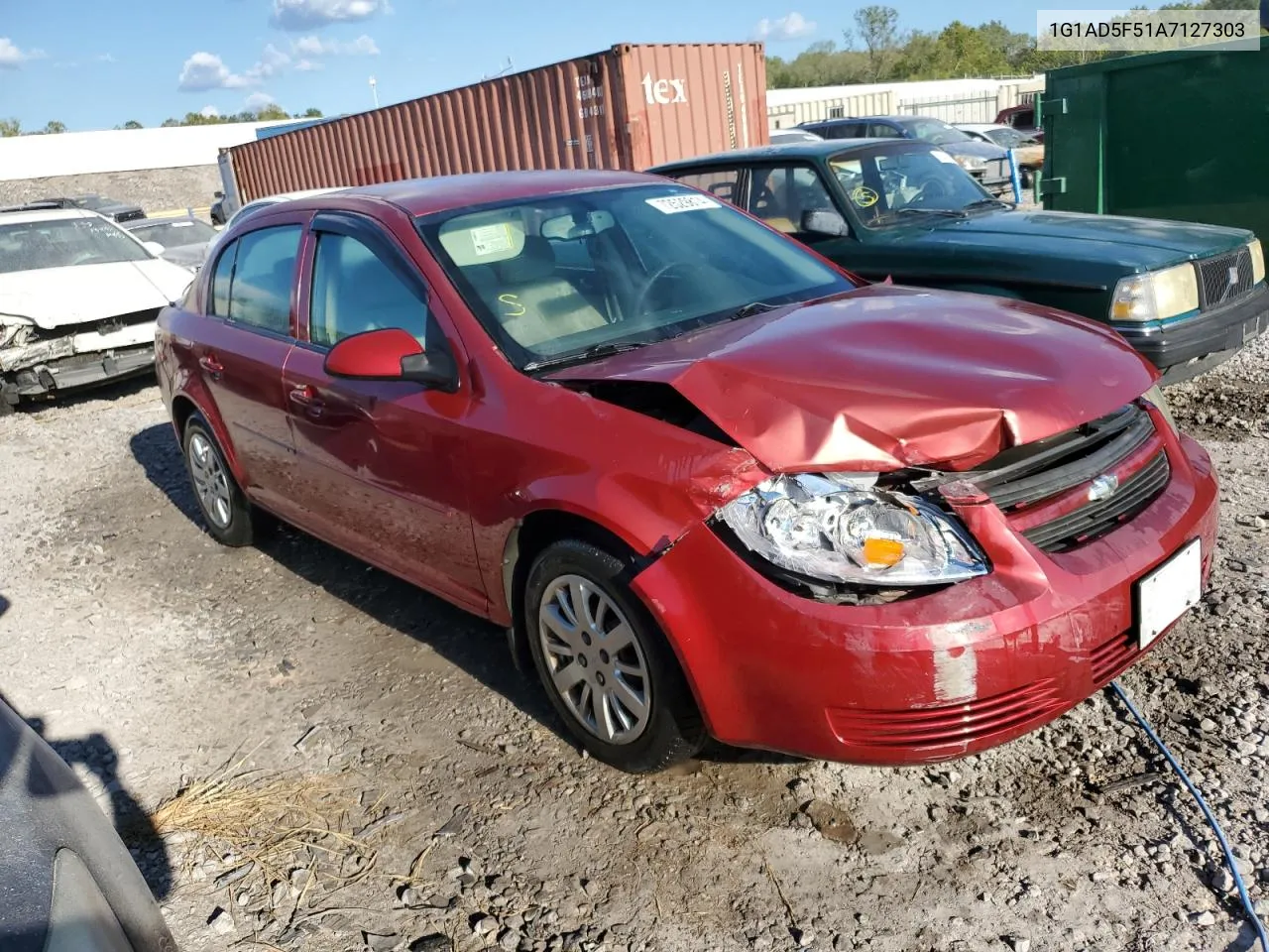 2010 Chevrolet Cobalt 1Lt VIN: 1G1AD5F51A7127303 Lot: 72529814