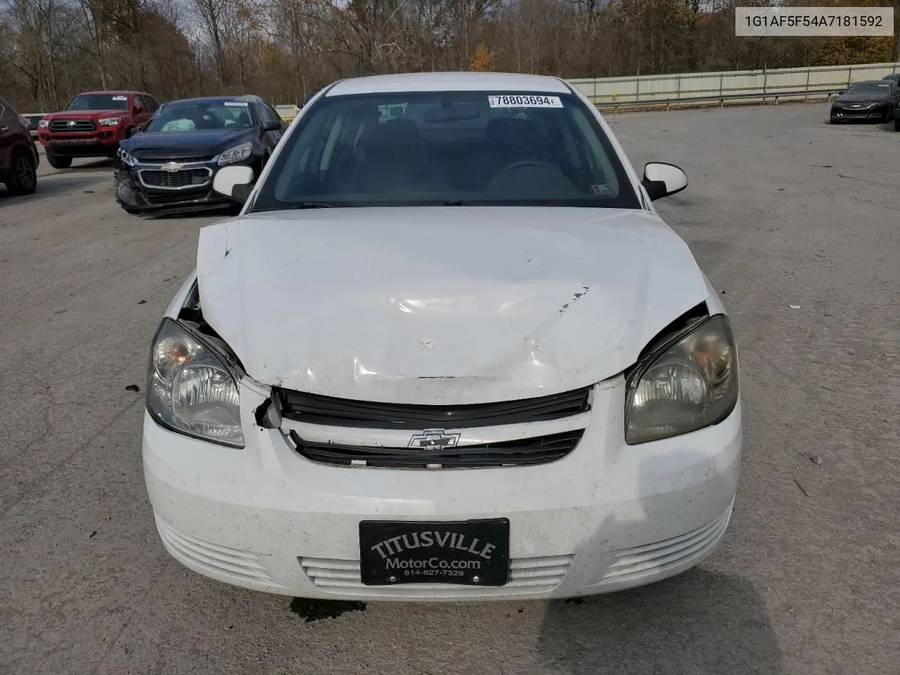 2010 Chevrolet Cobalt 2Lt VIN: 1G1AF5F54A7181592 Lot: 78803694