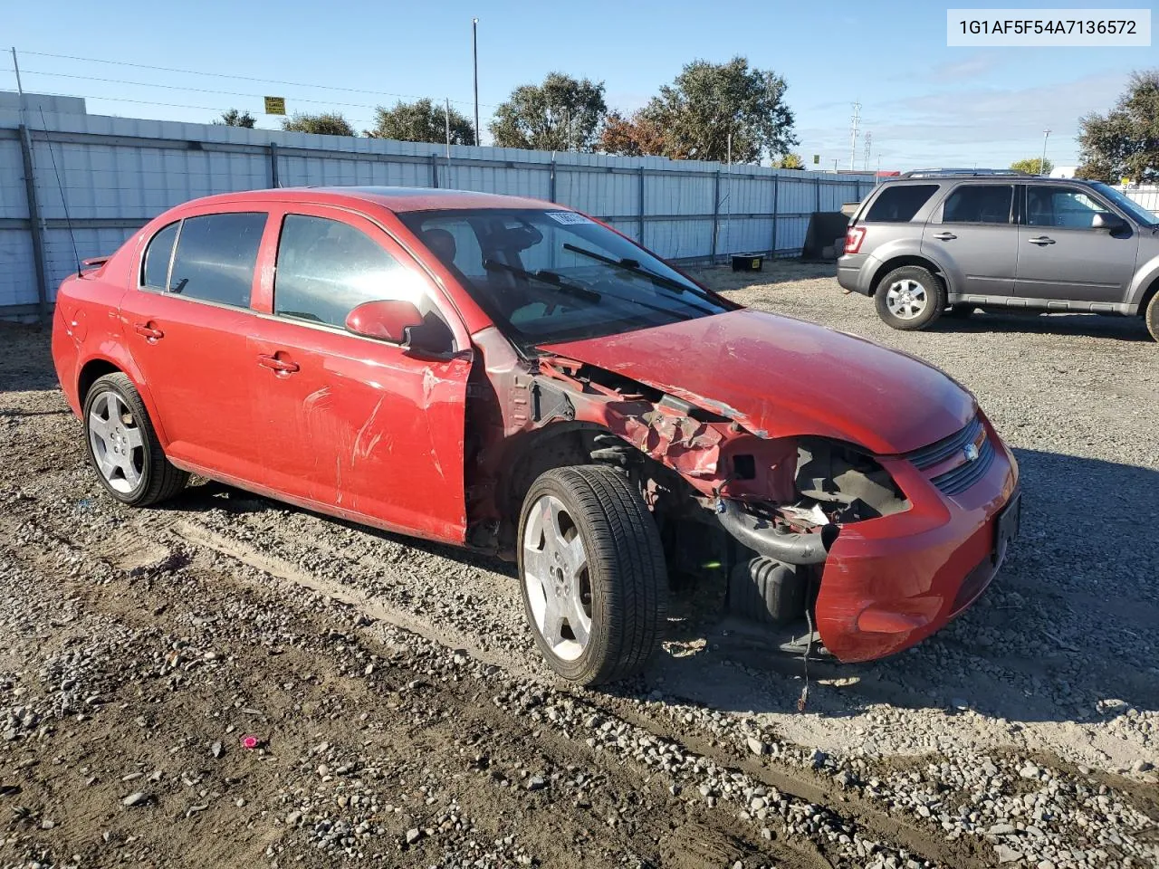 2010 Chevrolet Cobalt 2Lt VIN: 1G1AF5F54A7136572 Lot: 78867154