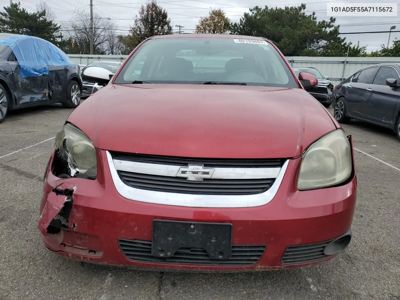 2010 Chevrolet Cobalt 1Lt VIN: 1G1AD5F55A7115672 Lot: 80193884