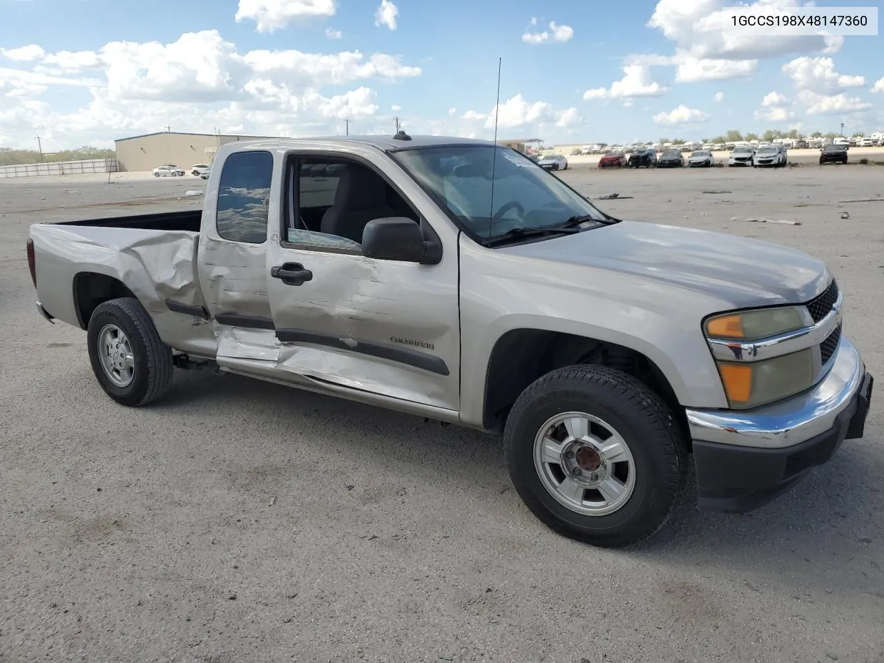 2004 Chevrolet Colorado VIN: 1GCCS198X48147360 Lot: 72270934