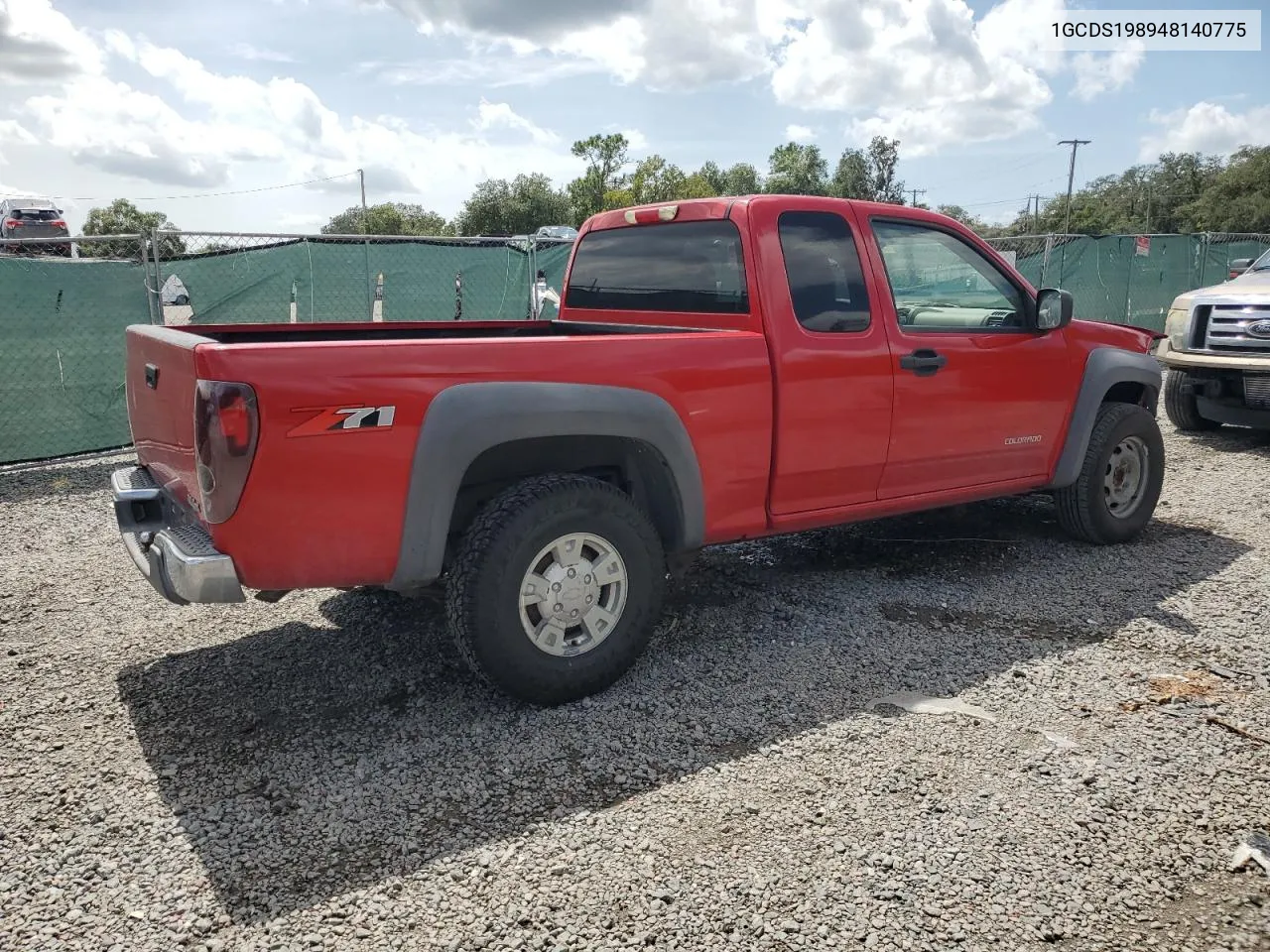 2004 Chevrolet Colorado VIN: 1GCDS198948140775 Lot: 73435794