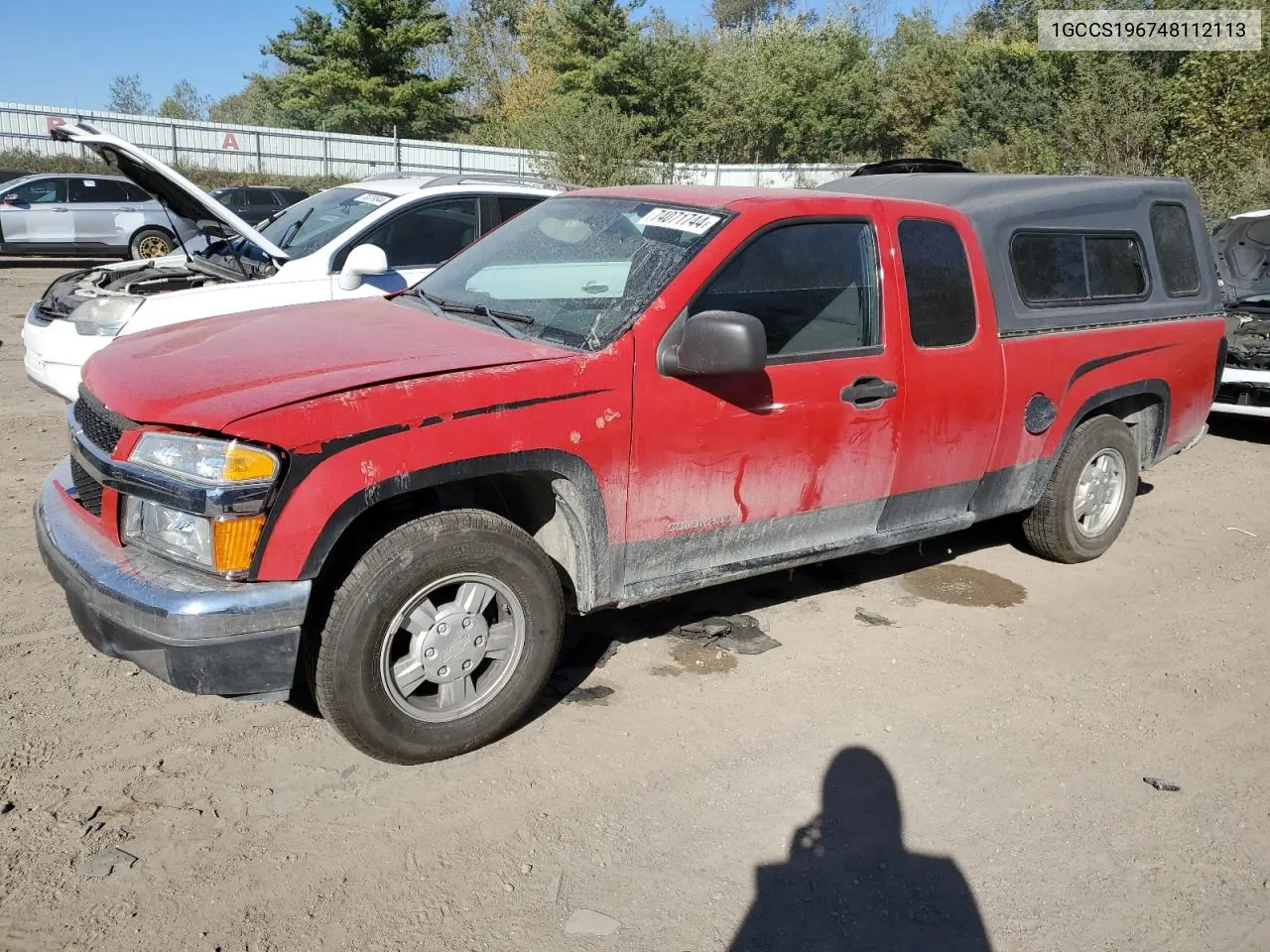 2004 Chevrolet Colorado VIN: 1GCCS196748112113 Lot: 74071744