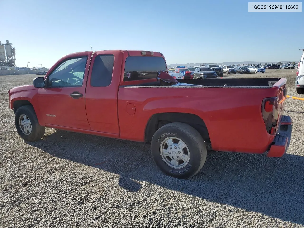 2004 Chevrolet Colorado VIN: 1GCCS196948116602 Lot: 79081374