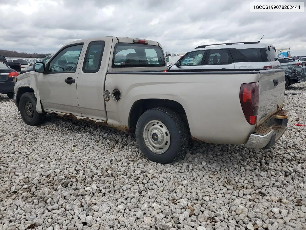 2007 Chevrolet Colorado VIN: 1GCCS199078202444 Lot: 80163634