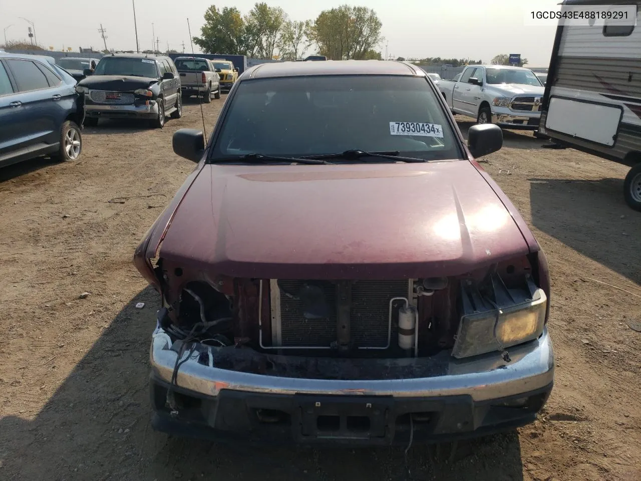 2008 Chevrolet Colorado Lt VIN: 1GCDS43E488189291 Lot: 73930434