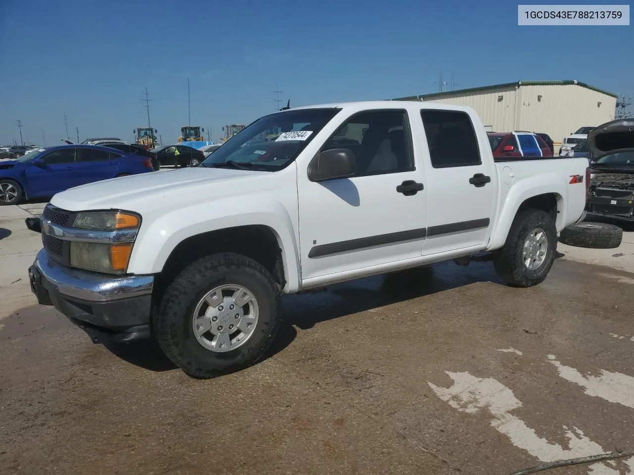 2008 Chevrolet Colorado Lt VIN: 1GCDS43E788213759 Lot: 74370544