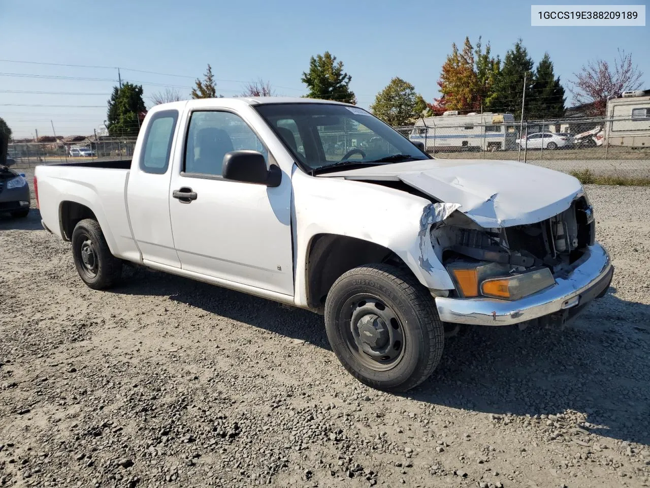 2008 Chevrolet Colorado VIN: 1GCCS19E388209189 Lot: 74393634