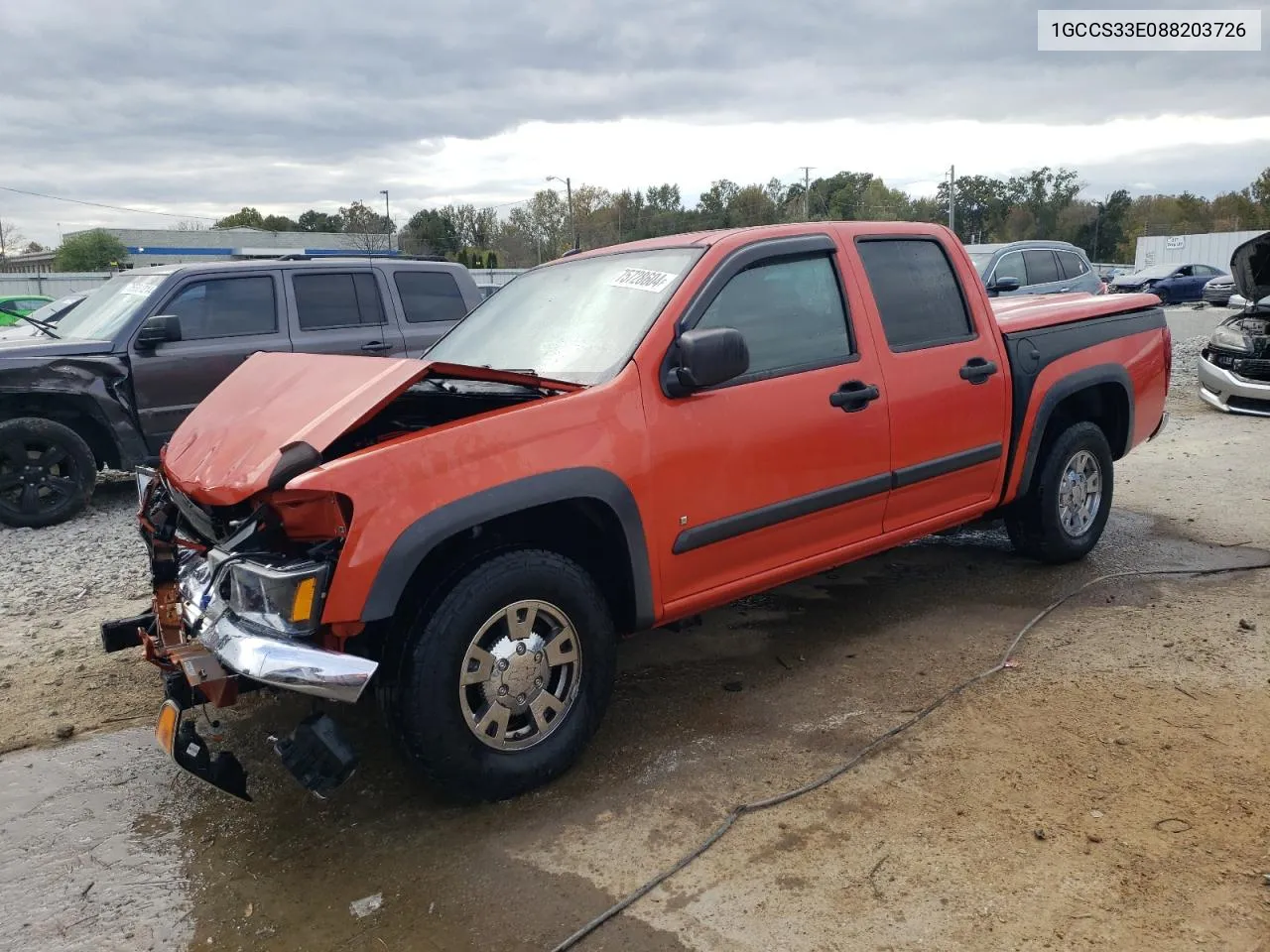 2008 Chevrolet Colorado Lt VIN: 1GCCS33E088203726 Lot: 75728604