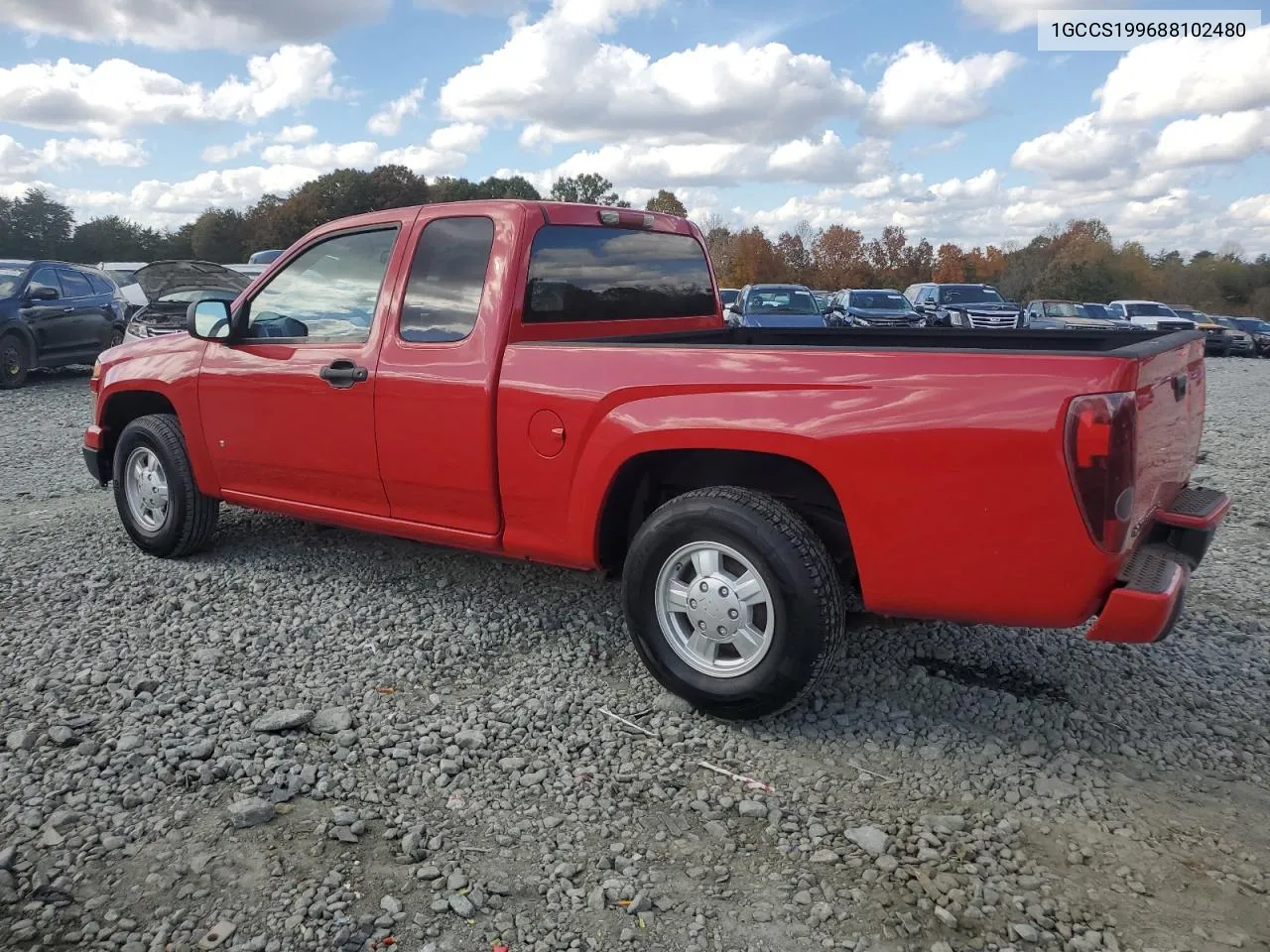 2008 Chevrolet Colorado VIN: 1GCCS199688102480 Lot: 78703814