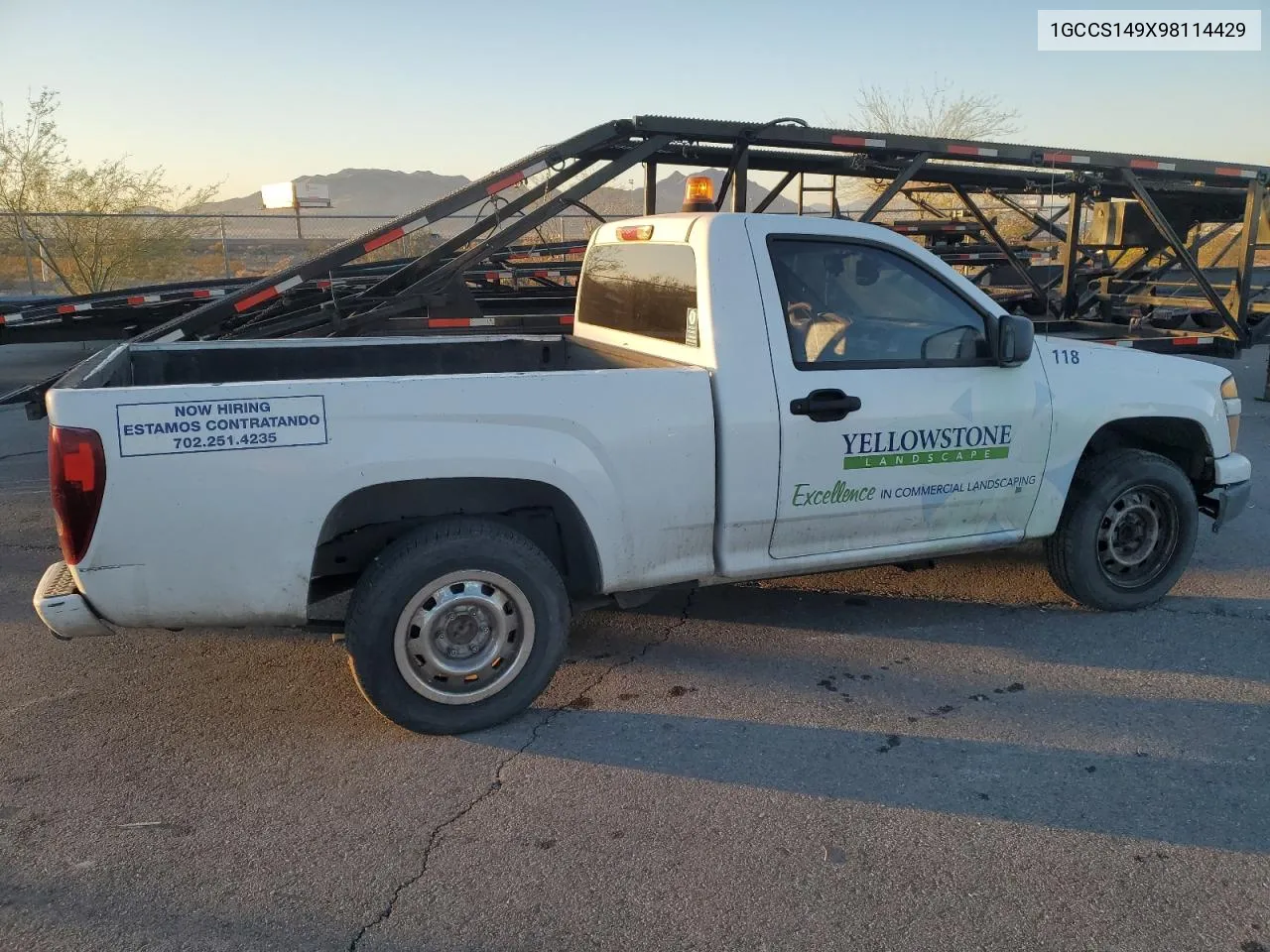 2009 Chevrolet Colorado VIN: 1GCCS149X98114429 Lot: 73036014