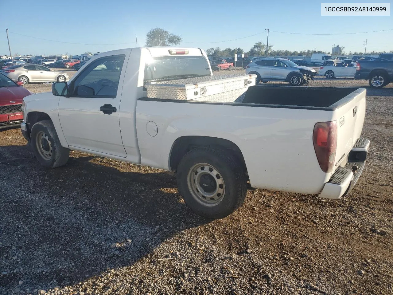 2010 Chevrolet Colorado VIN: 1GCCSBD92A8140999 Lot: 79542604