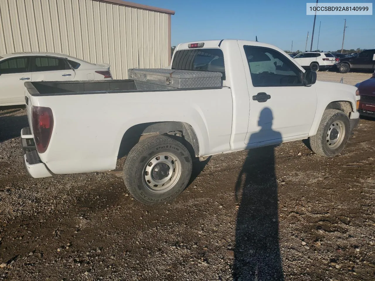 2010 Chevrolet Colorado VIN: 1GCCSBD92A8140999 Lot: 79542604