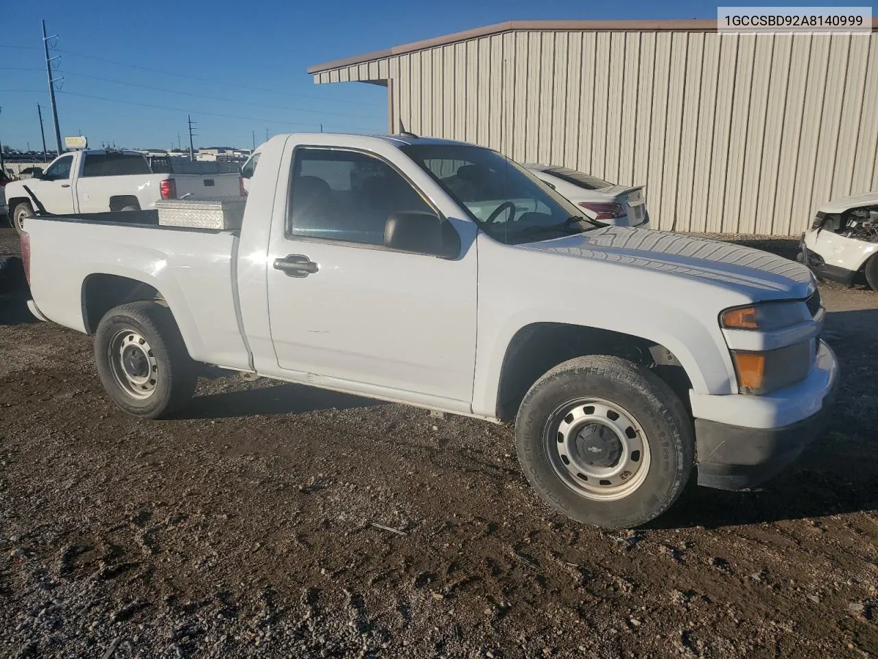 2010 Chevrolet Colorado VIN: 1GCCSBD92A8140999 Lot: 79542604