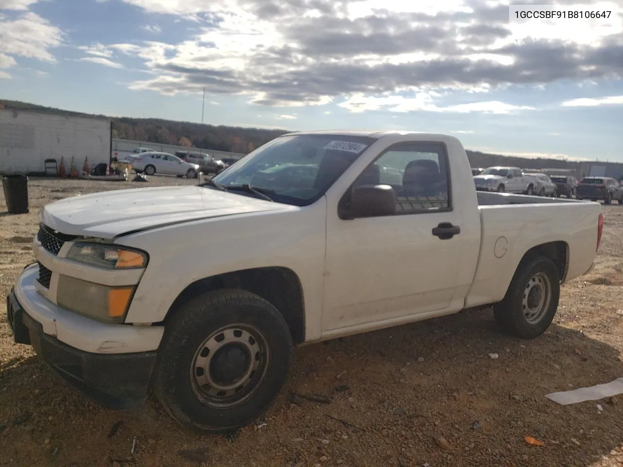 2011 Chevrolet Colorado VIN: 1GCCSBF91B8106647 Lot: 78912904