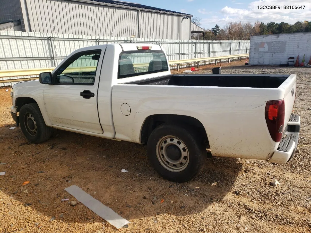 2011 Chevrolet Colorado VIN: 1GCCSBF91B8106647 Lot: 78912904