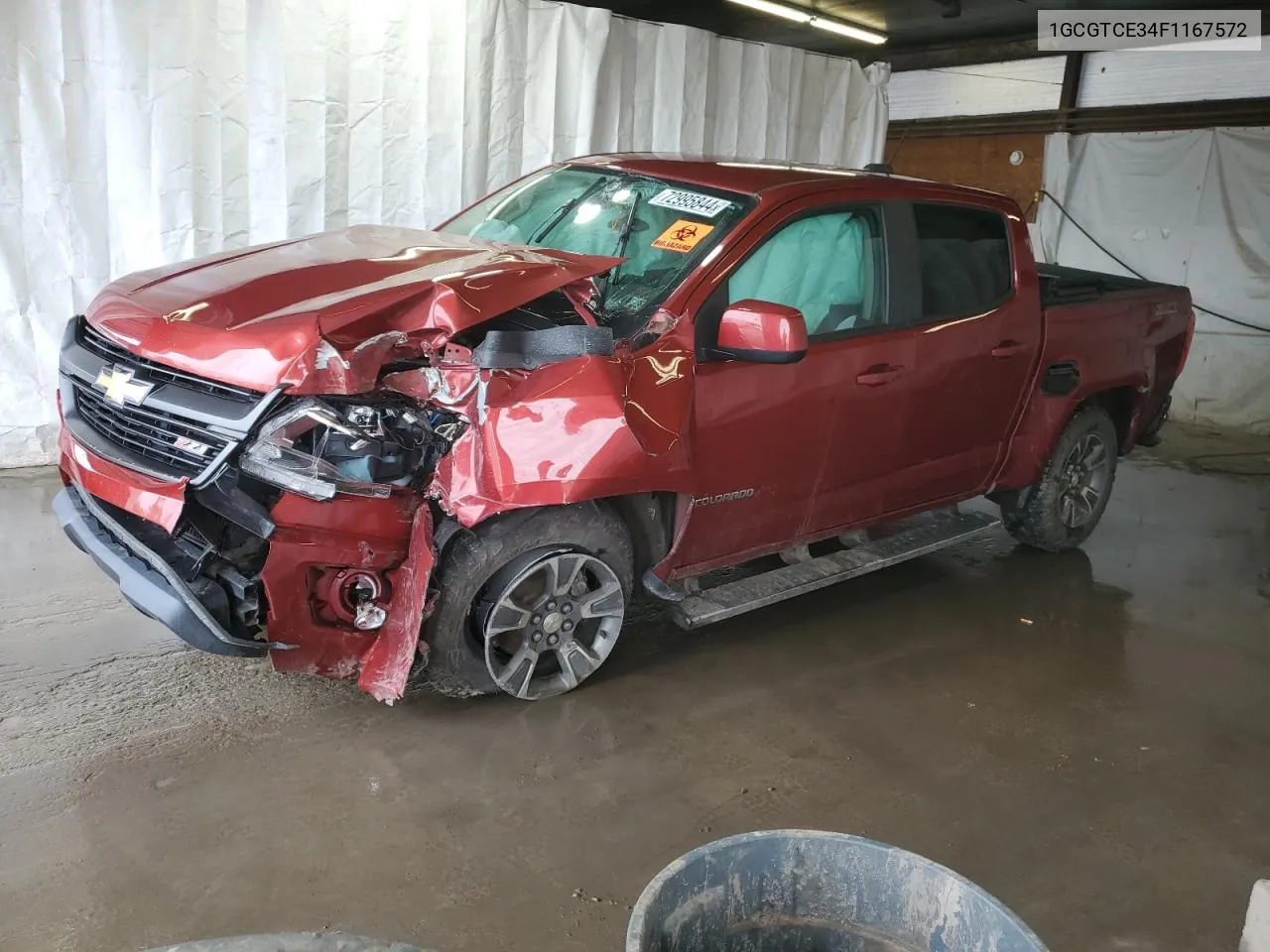 2015 Chevrolet Colorado Z71 VIN: 1GCGTCE34F1167572 Lot: 72995844