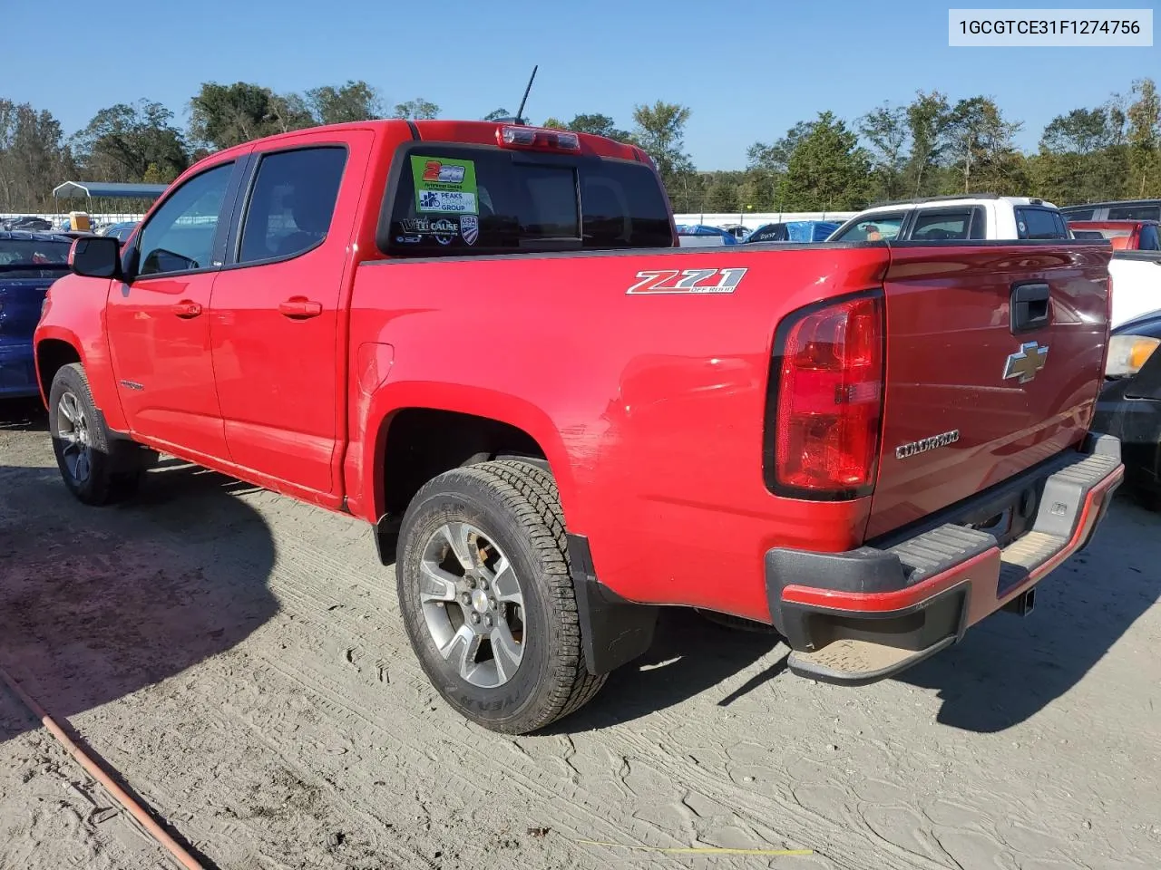 2015 Chevrolet Colorado Z71 VIN: 1GCGTCE31F1274756 Lot: 73986544