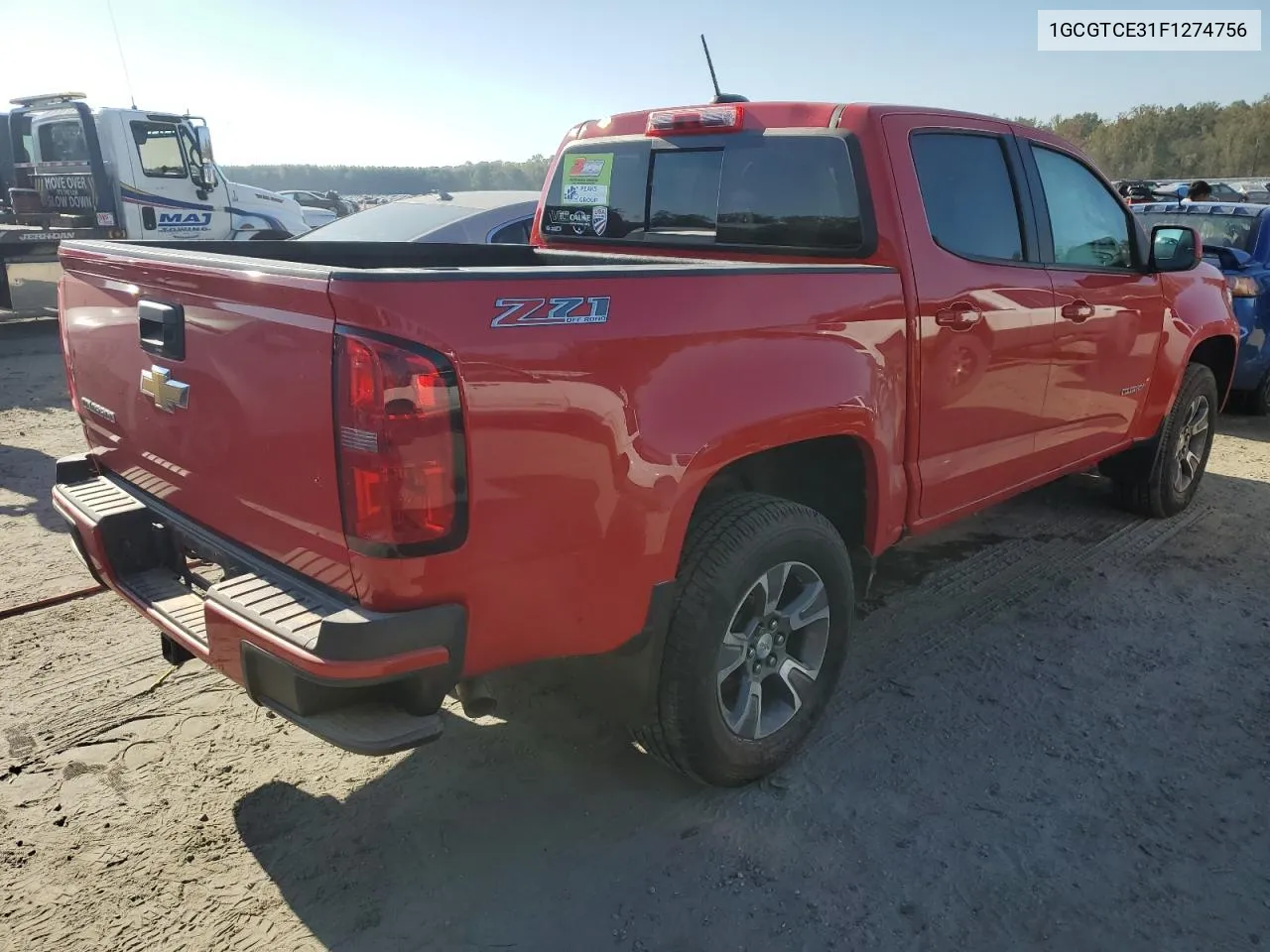 2015 Chevrolet Colorado Z71 VIN: 1GCGTCE31F1274756 Lot: 73986544