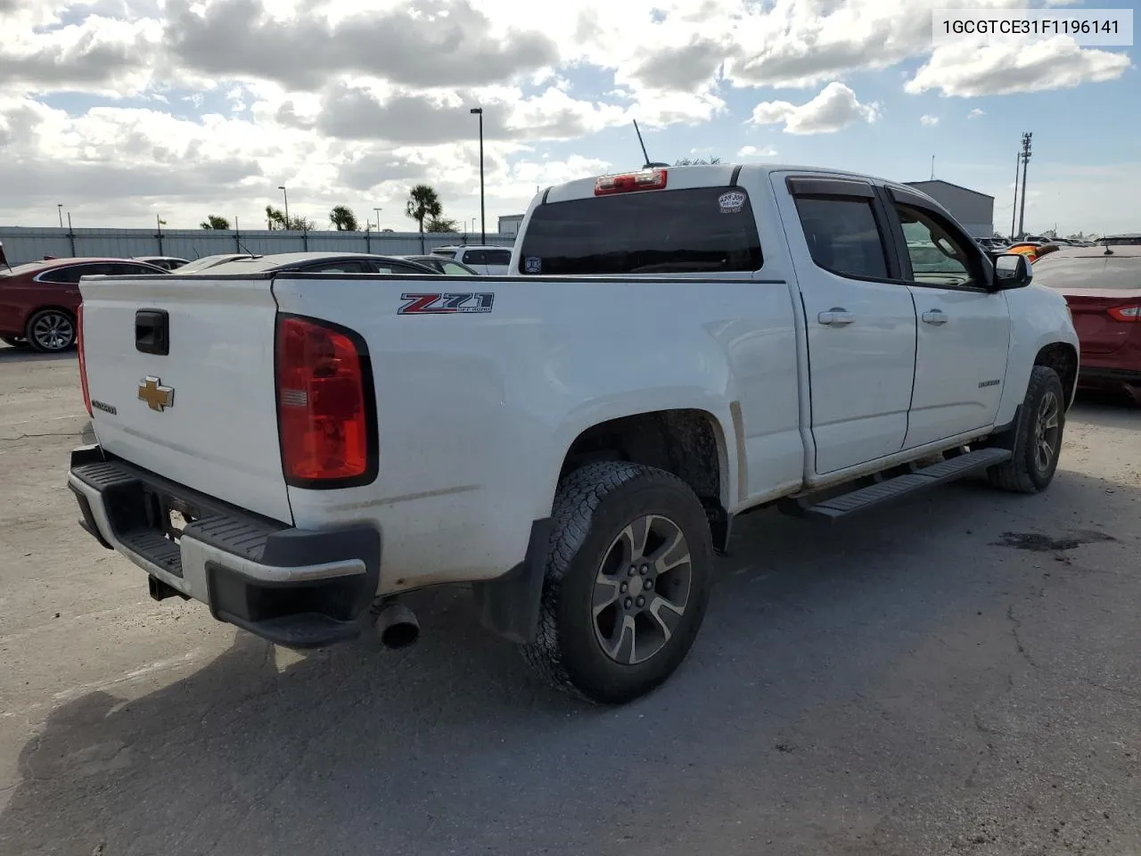 2015 Chevrolet Colorado Z71 VIN: 1GCGTCE31F1196141 Lot: 76930594