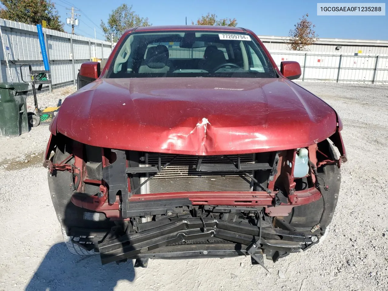 2015 Chevrolet Colorado VIN: 1GCGSAEA0F1235288 Lot: 77209794