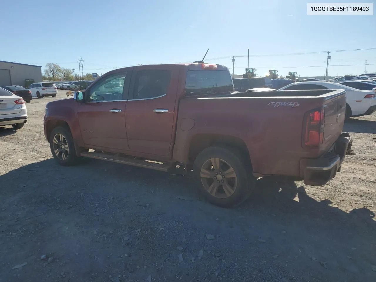 2015 Chevrolet Colorado Lt VIN: 1GCGTBE35F1189493 Lot: 81332174