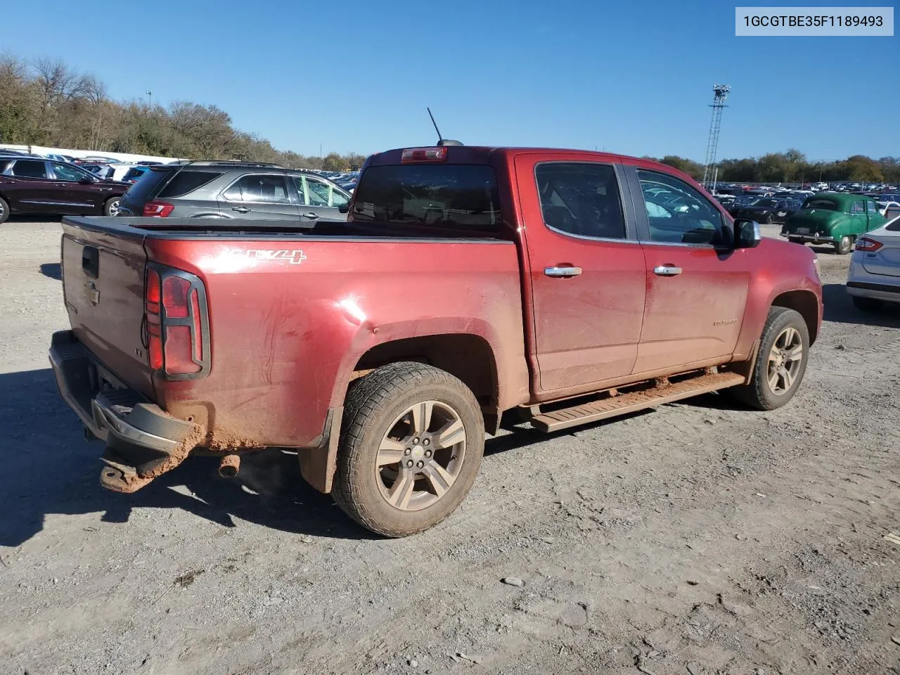 2015 Chevrolet Colorado Lt VIN: 1GCGTBE35F1189493 Lot: 81332174