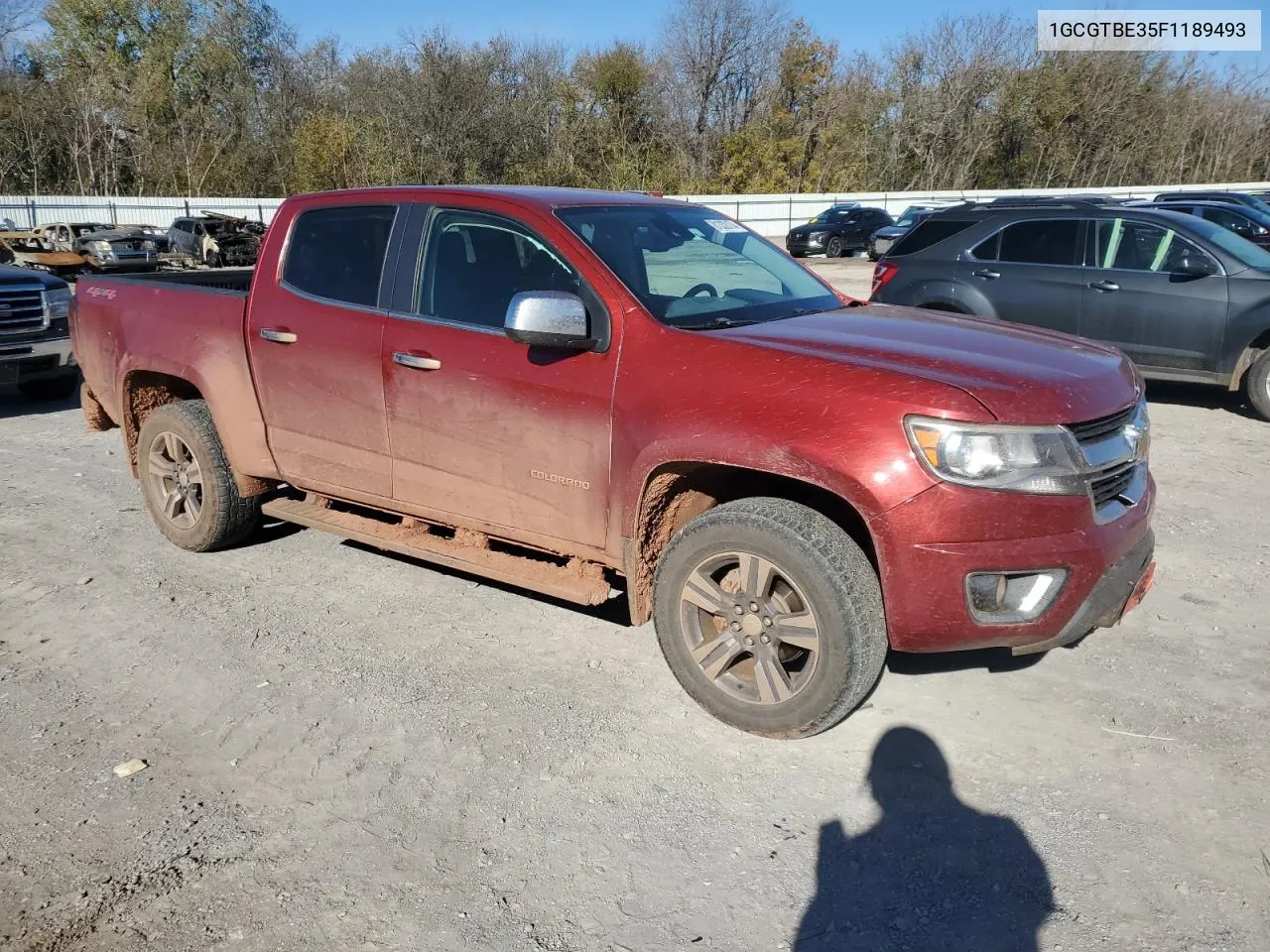 2015 Chevrolet Colorado Lt VIN: 1GCGTBE35F1189493 Lot: 81332174