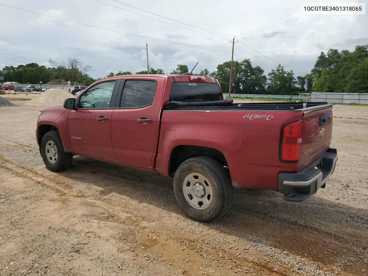 1GCGTBE34G1318065 2016 Chevrolet Colorado