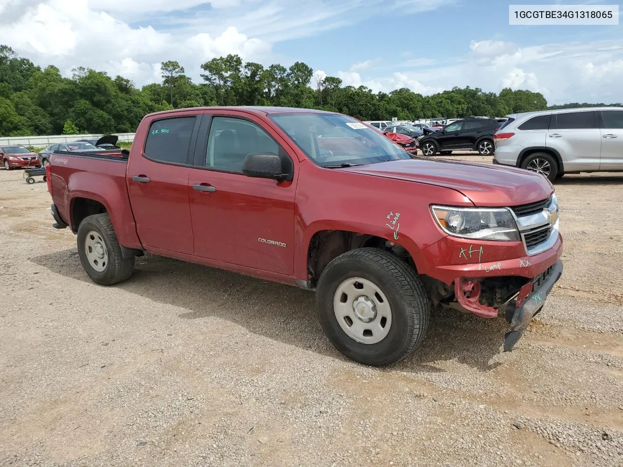 2016 Chevrolet Colorado VIN: 1GCGTBE34G1318065 Lot: 58989364