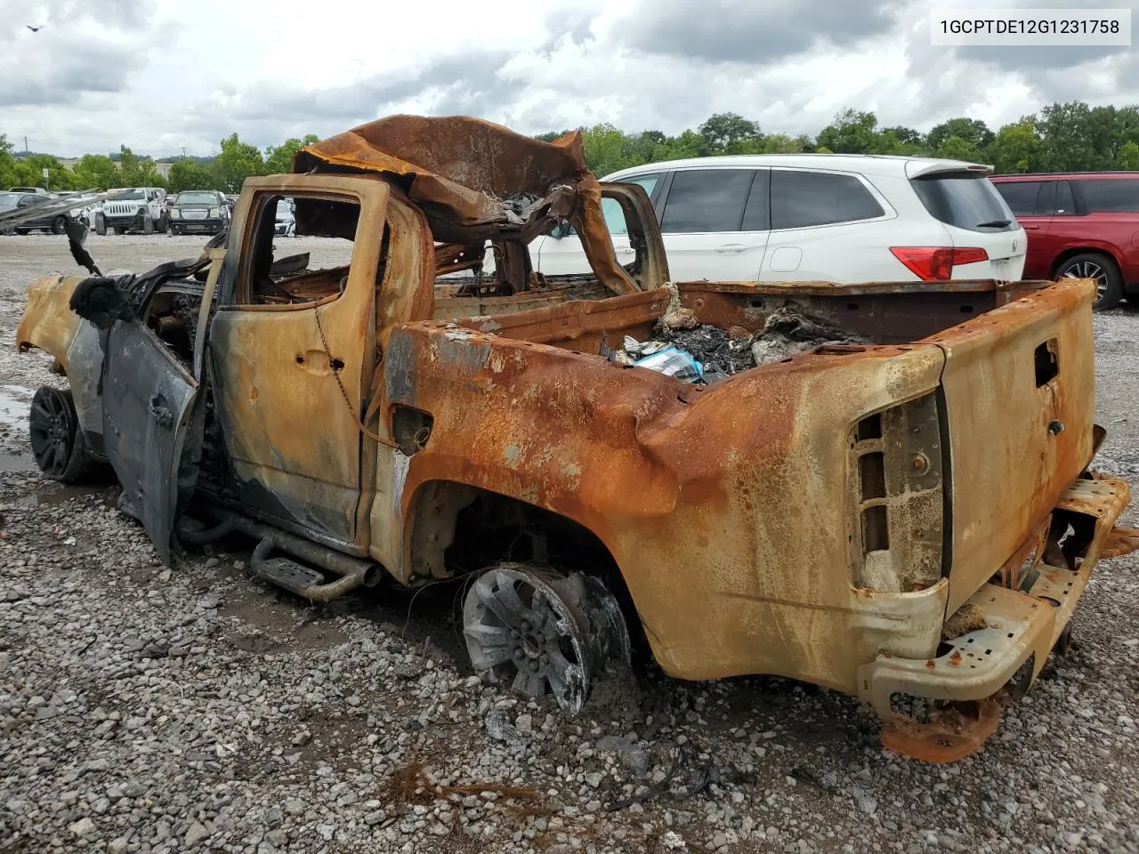 1GCPTDE12G1231758 2016 Chevrolet Colorado Z71