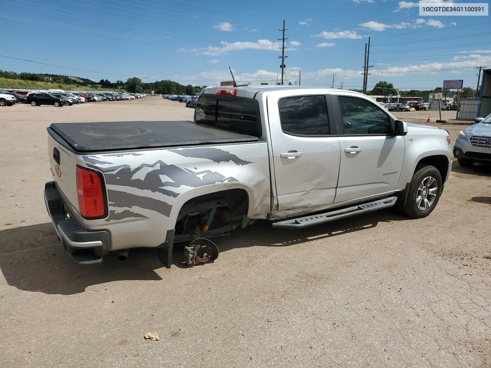 2016 Chevrolet Colorado Z71 VIN: 1GCGTDE34G1100591 Lot: 67422764