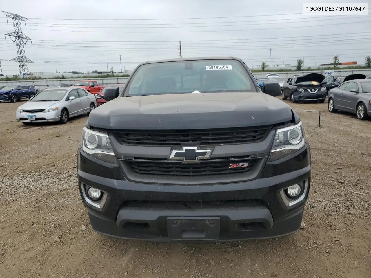 2016 Chevrolet Colorado Z71 VIN: 1GCGTDE37G1107647 Lot: 69105504