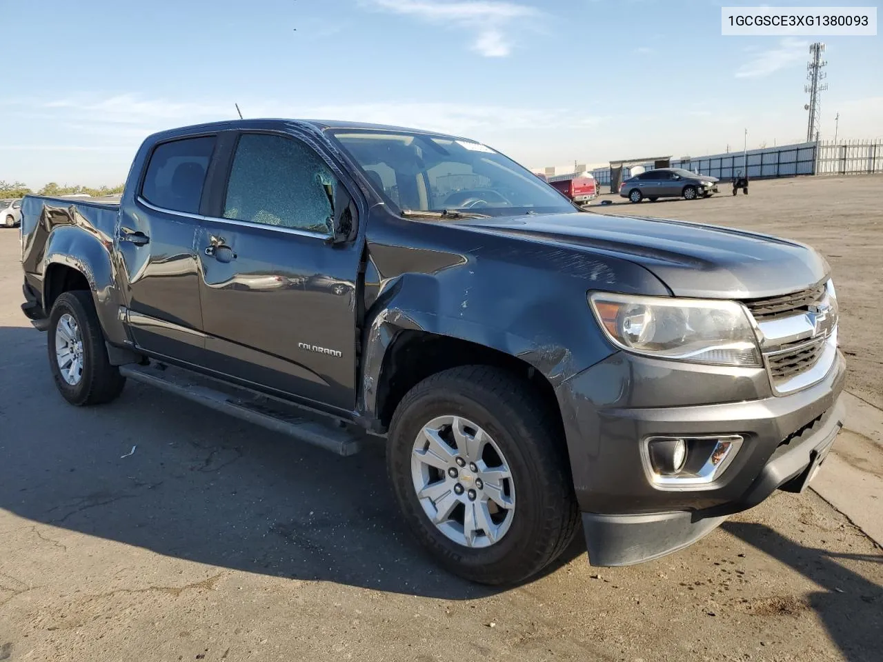 2016 Chevrolet Colorado Lt VIN: 1GCGSCE3XG1380093 Lot: 72372984