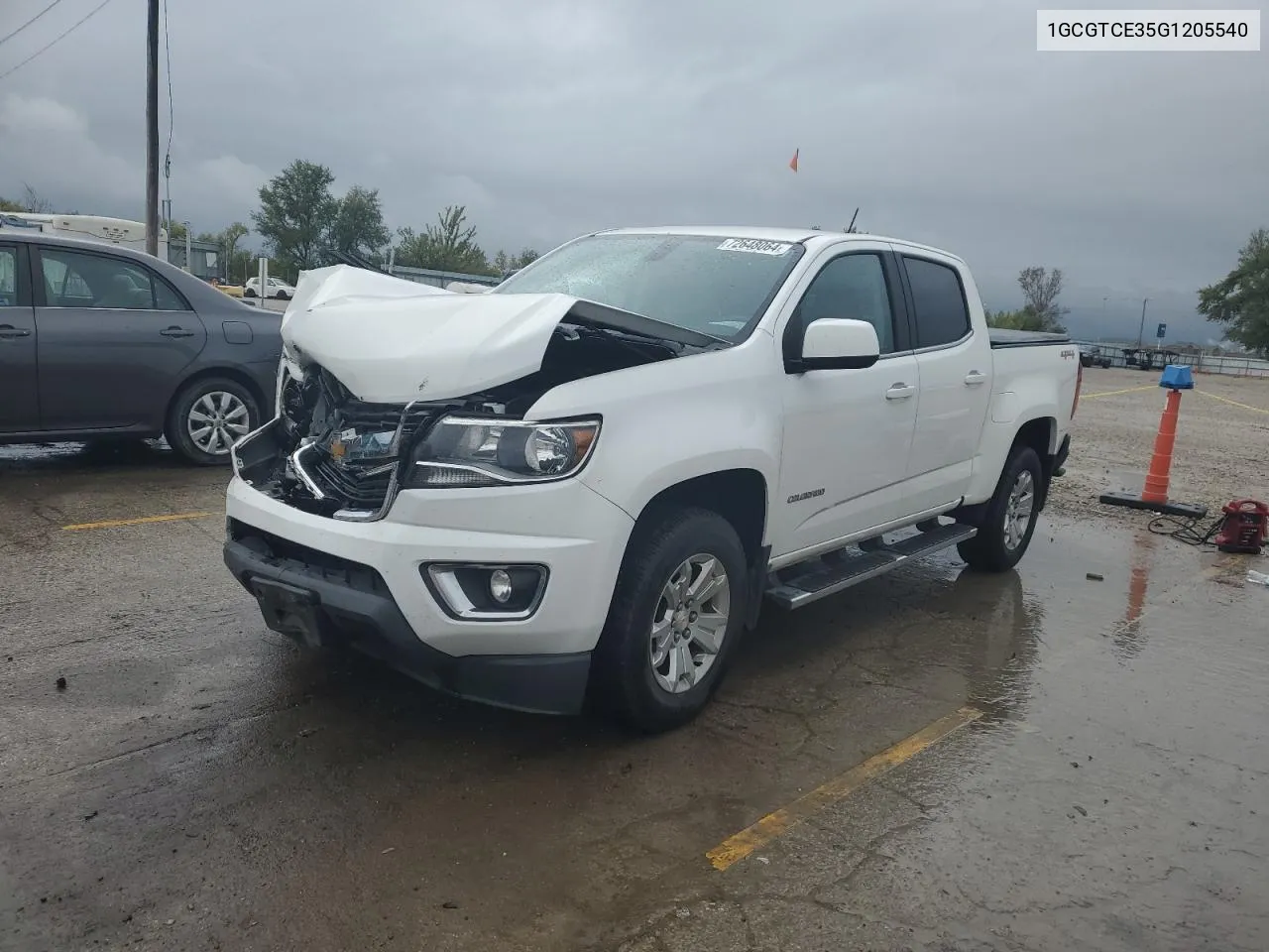 2016 Chevrolet Colorado Lt VIN: 1GCGTCE35G1205540 Lot: 72648064